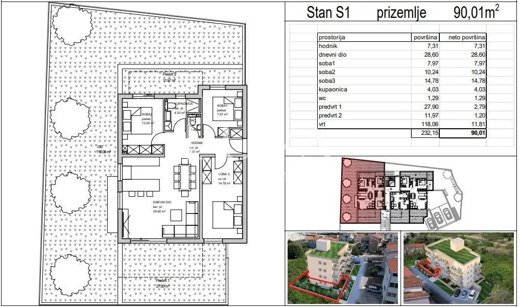 split, stobreč, građ. zemljište 1360m2 s pravomoćnom lokacijskom dozvolom na prodaju - slika 4