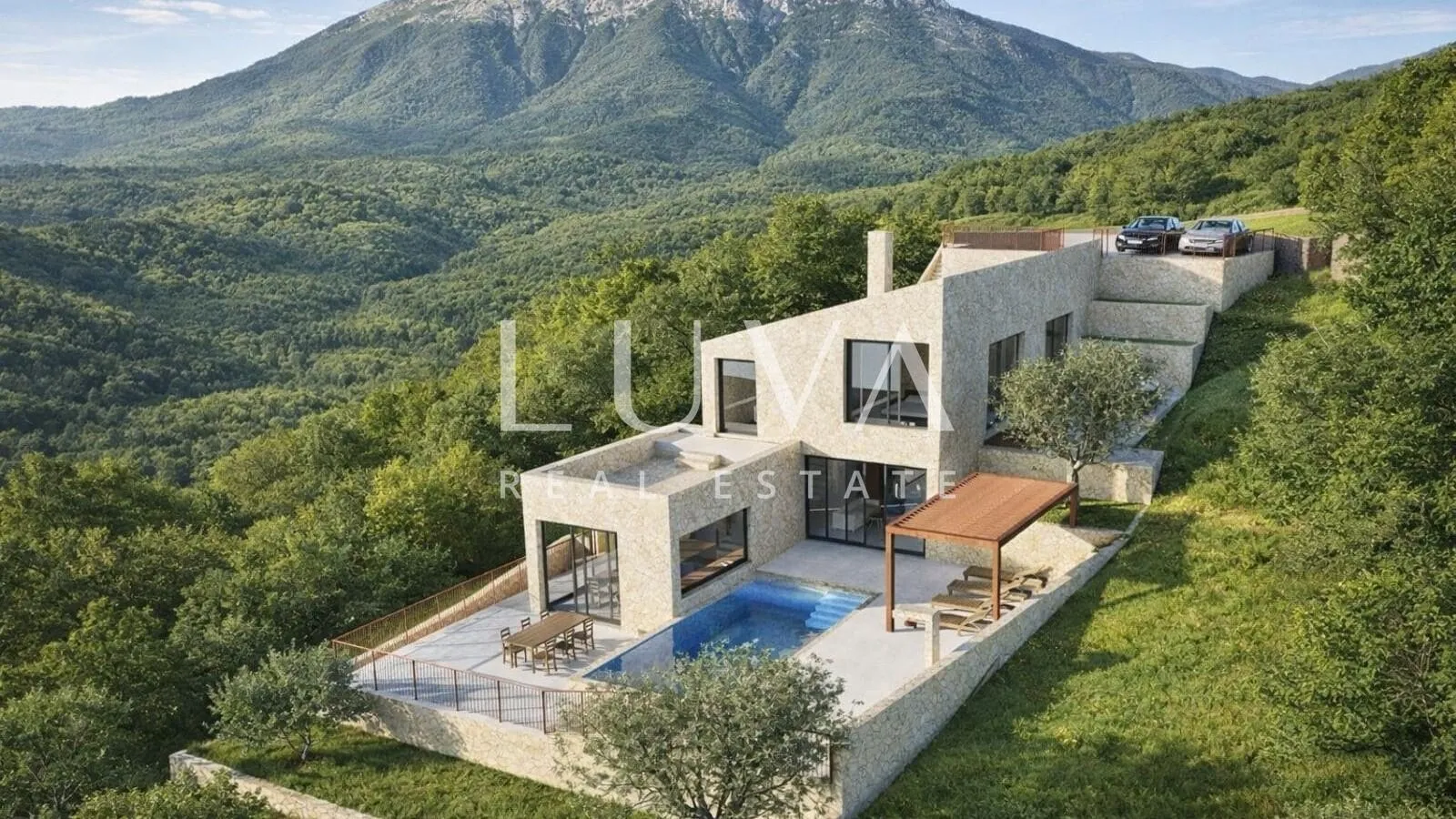kvarner, brseč, građevinsko zemljište 1.173 m2 s pogledom na more na prodaju - slika 3