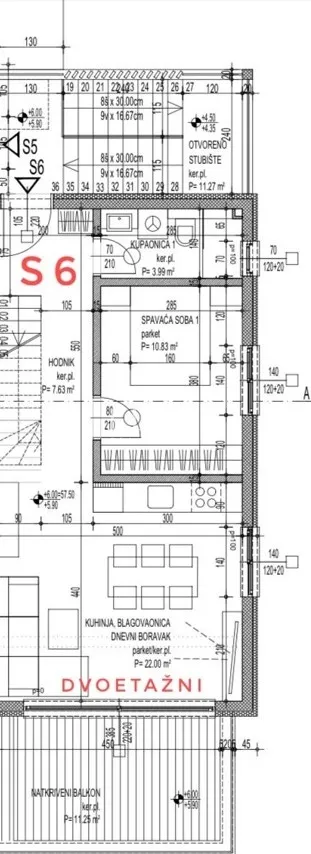 čiovo, novogradnja s pogledom na more, penthouse gz/s6 nkp 79 m2 - slika 7