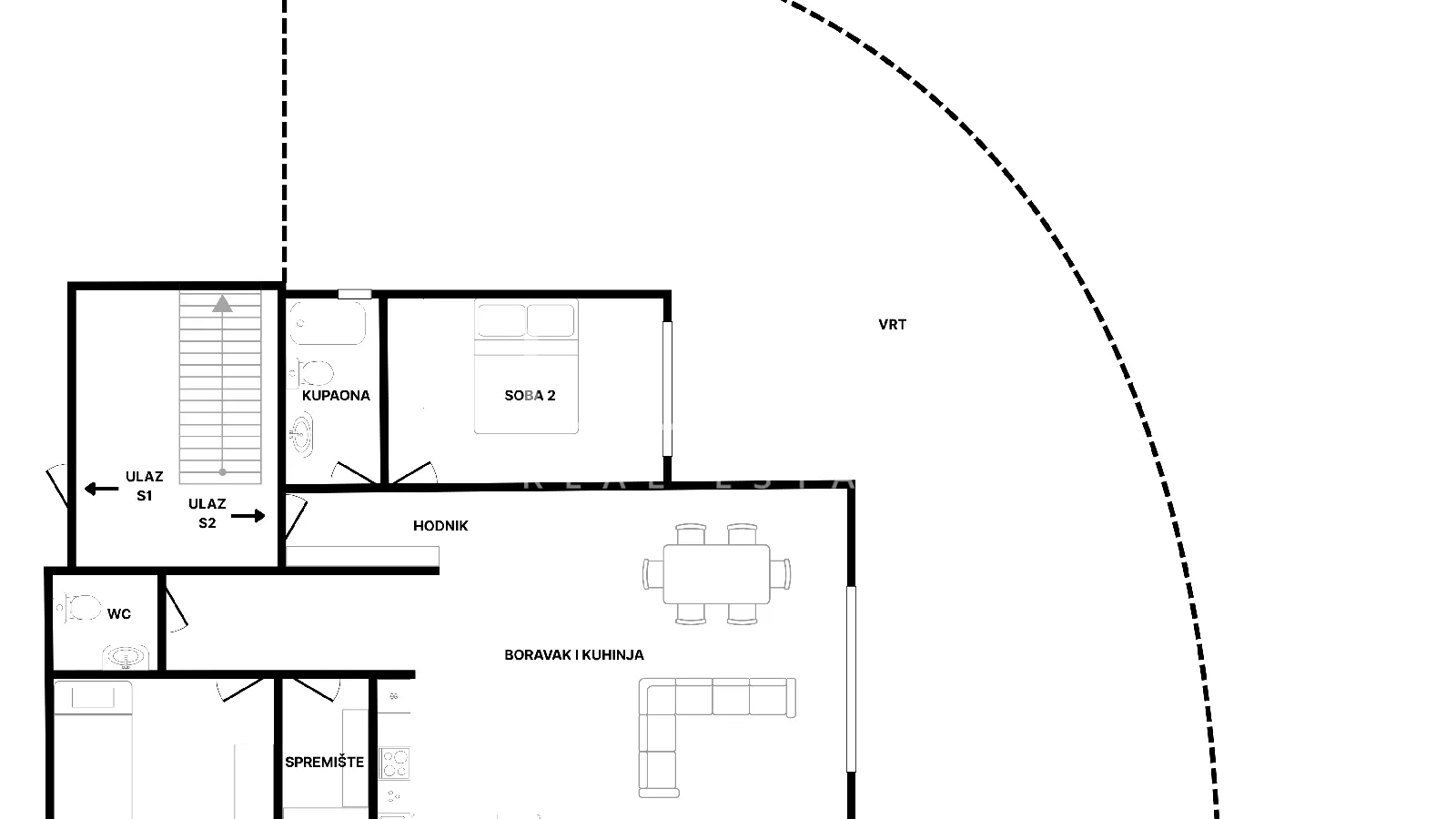 zagreb, gračani, moderna novogradnja, stan s2 s velikim vrtom, nkp 102,35 m2 - slika 10