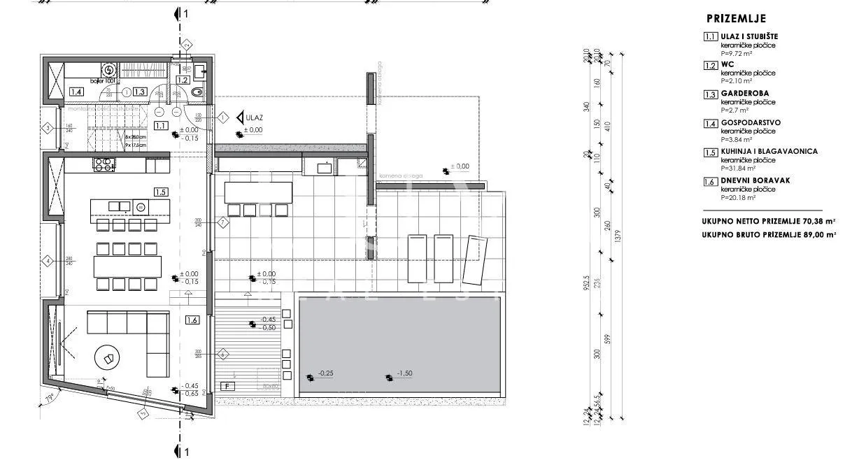 kaštel novi, rudine, moderna vila s bazenom i pogledom na more - slika 9