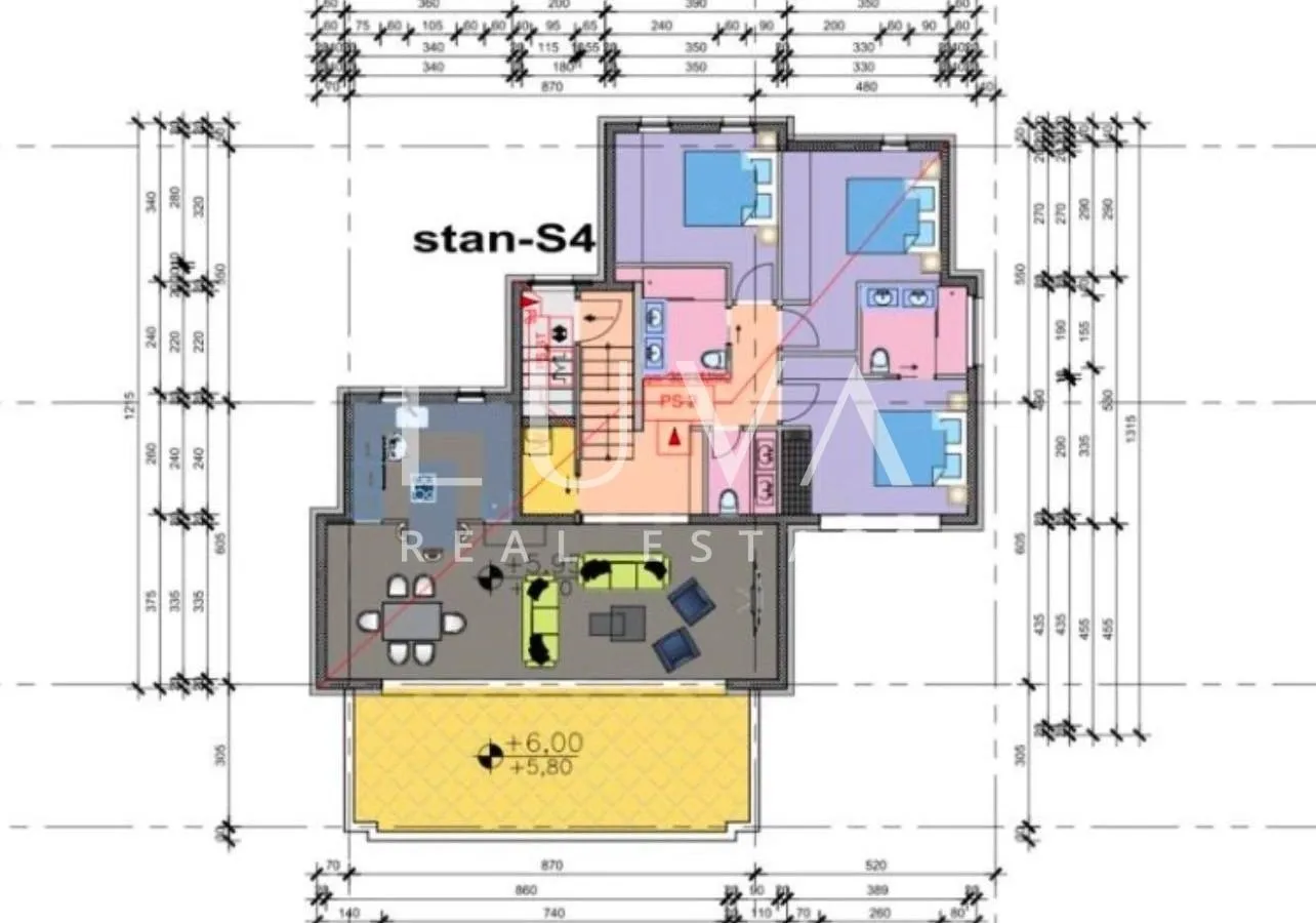 krk, penthouse 115 m2 s pogledom na more, novogradnja - slika 5