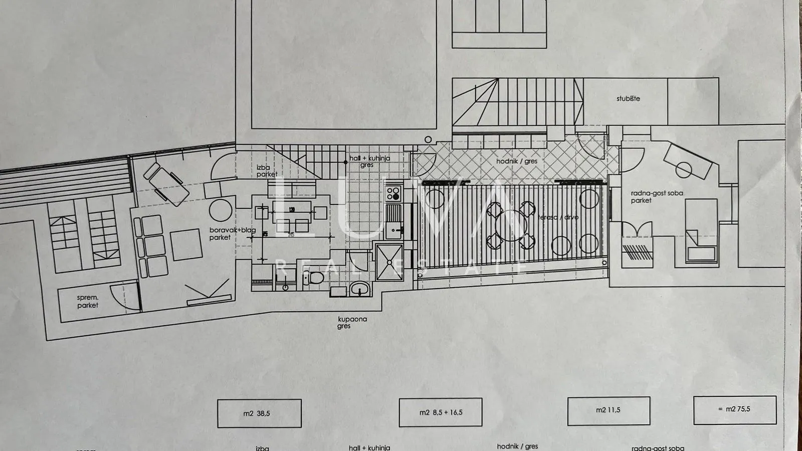 zagreb, centar, radićeva, stan 100m2 za adaptaciju - slika 4