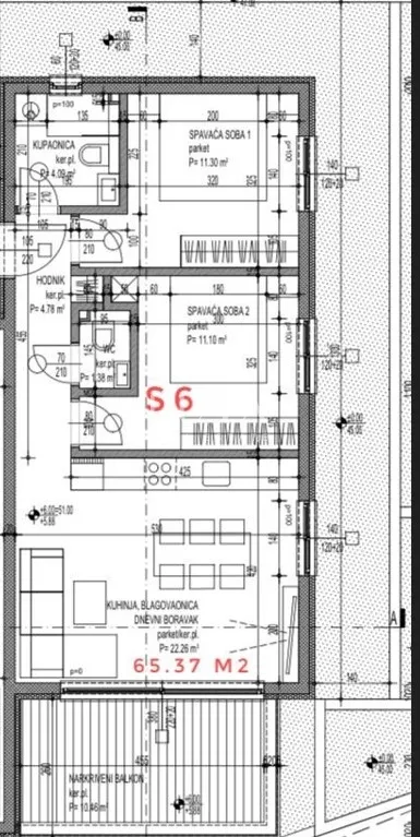 čiovo, novogradnja s pogledom na more, stan dz/s6 nkp 63 m2 - slika 7