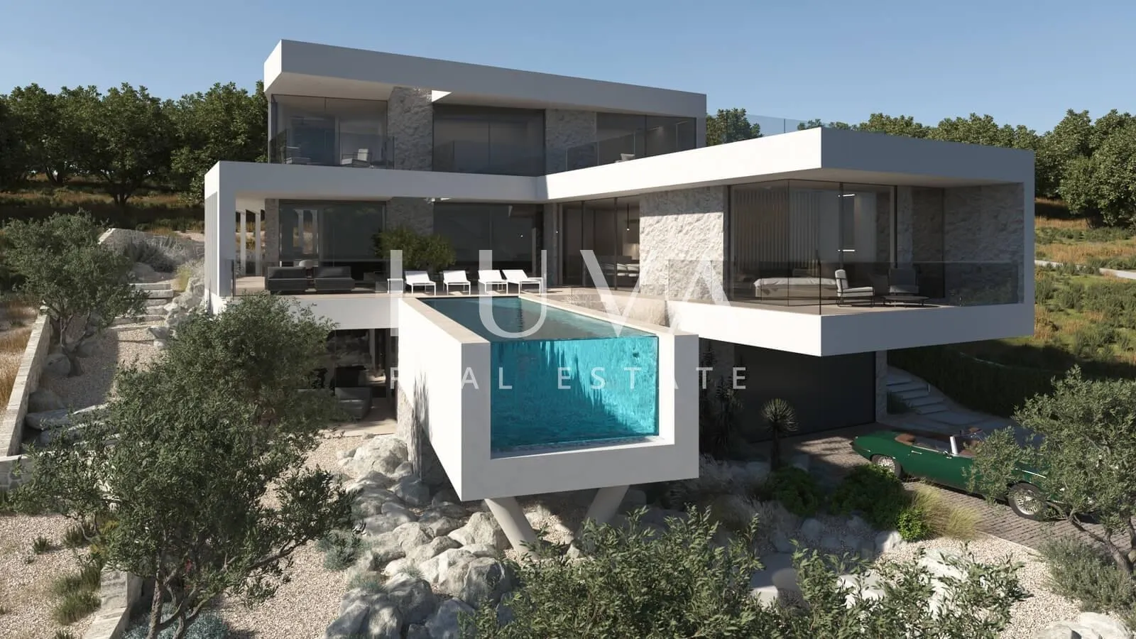 vrbnik, krk: zemljište s gotovim projektom gradnje luksuzne vile na prodaju - slika 3