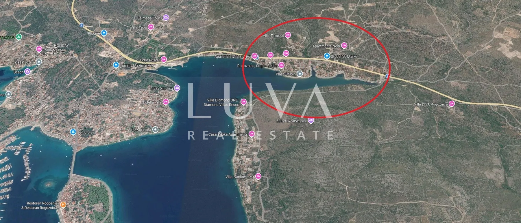 rogoznica, podglavica, građ. zemljište 510m2 s pogledom na more - slika 4