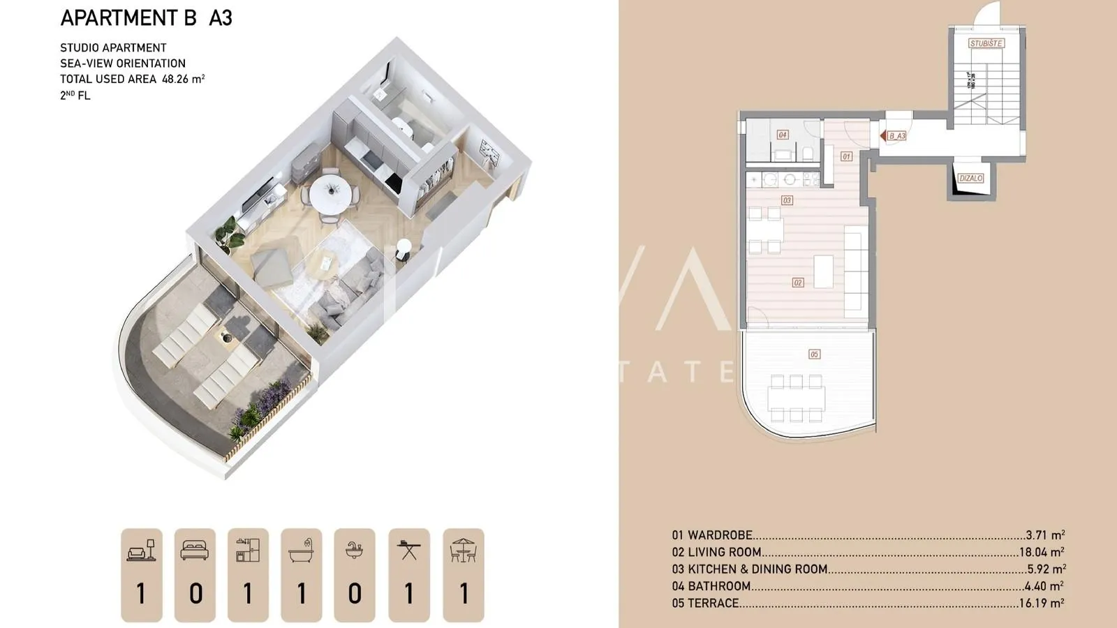 opatija, luksuzan apartman s pogledom, zgrada b stan a3, prodaja - slika 8