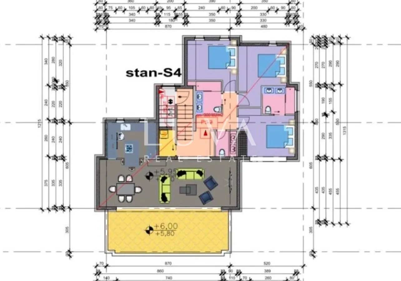 krk, penthouse 115 m2 s pogledom na more, novogradnja - slika 5