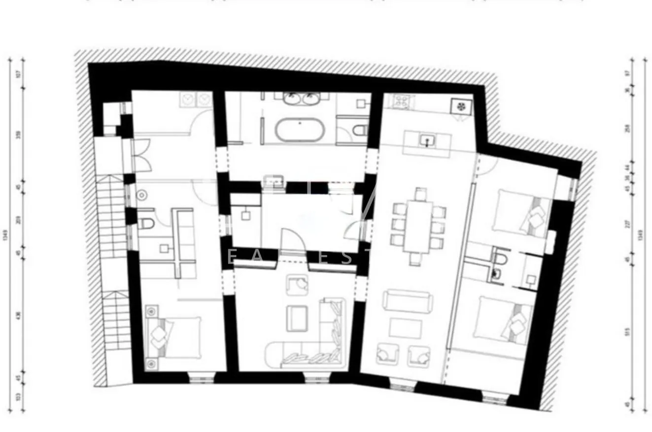 šibenik, centar, luksuzan stan 150m2 s pogledom na more - slika 14