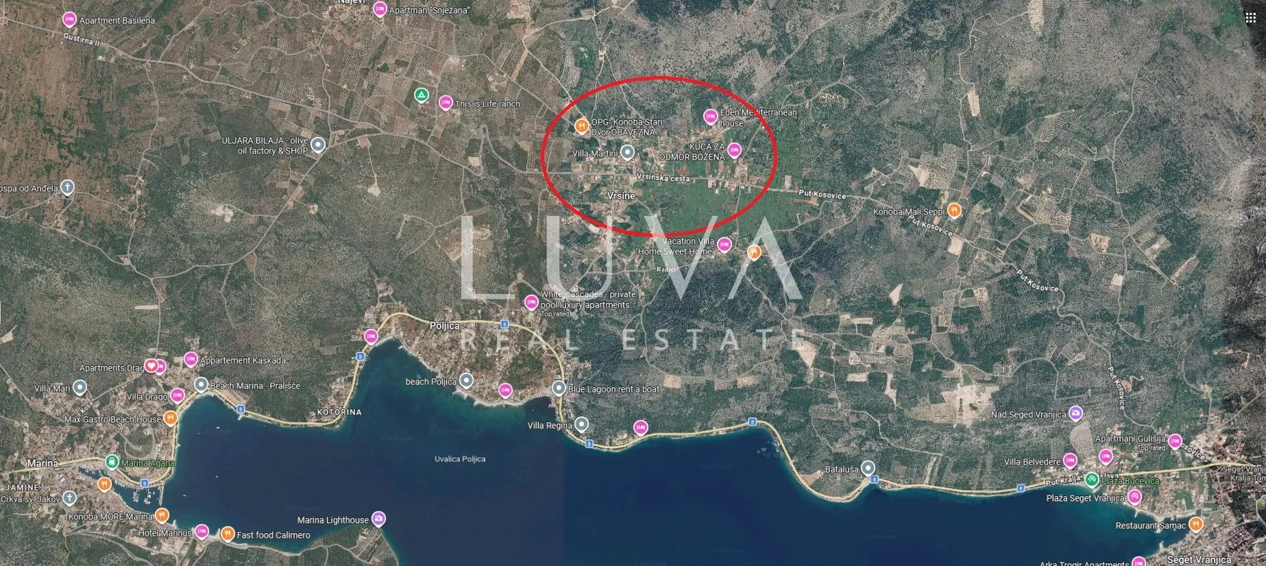 marina, vrsine, građevinsko zemljište + dozvola 1247m2 na prodaju - slika 12