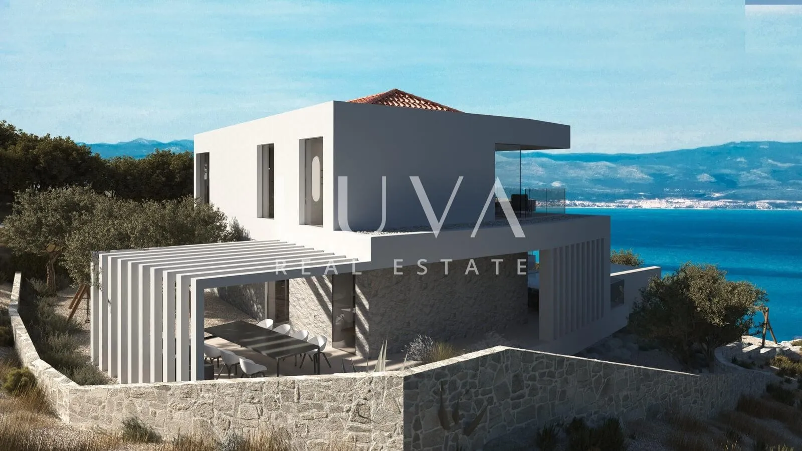 vrbnik, krk: zemljište s gotovim projektom gradnje luksuzne vile na prodaju - slika 7