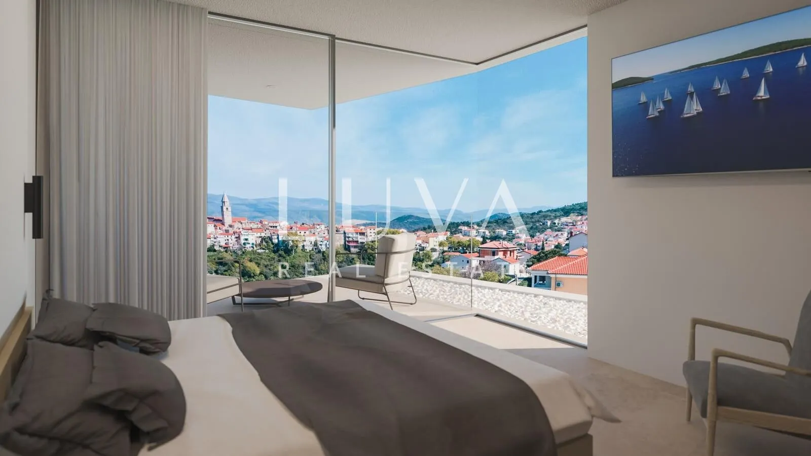 vrbnik, krk: zemljište s gotovim projektom gradnje luksuzne vile na prodaju - slika 27