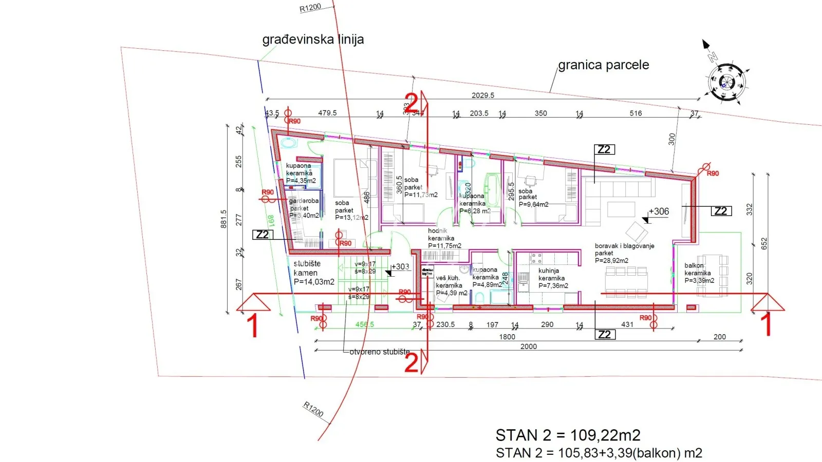 zagreb, fraterščica, novogradnja 4-sobni stan +2 vp+1 gpm, 124 m2 nkp - slika 4