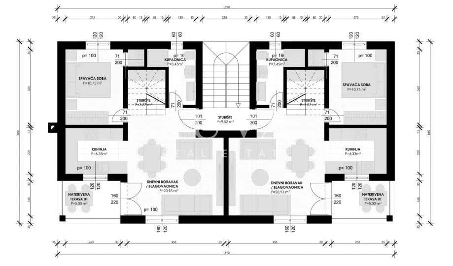 kaštel štafilić, kuća 377m2 sa stanovima na prodaju - slika 31