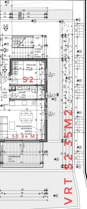 čiovo, novogradnja s pogledom na more, stan gz/s2 nkp 49 m2 - slika 7