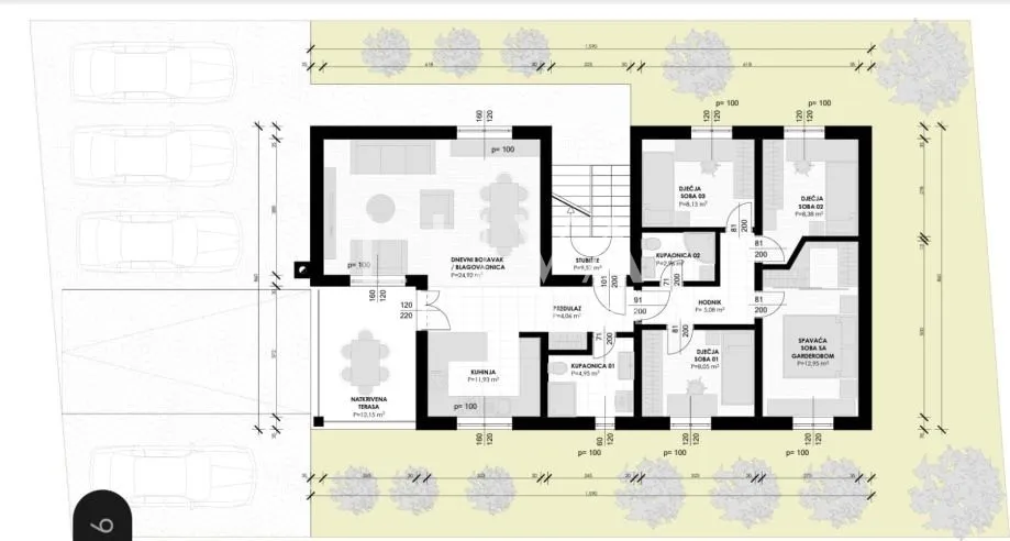 kaštel štafilić, kuća 377m2 sa stanovima na prodaju - slika 29