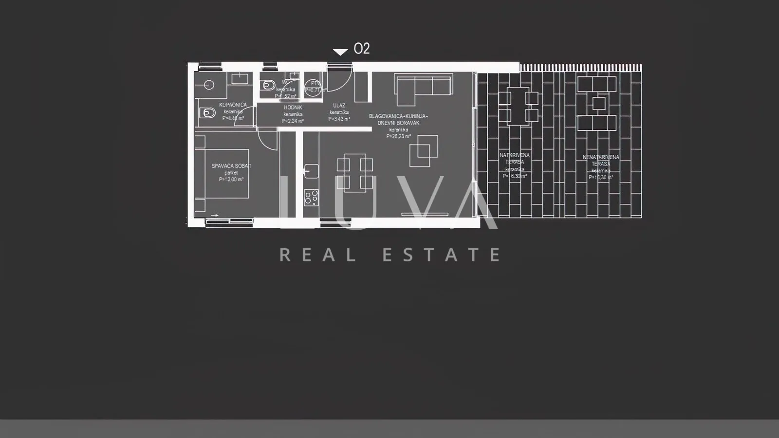 ugljan, luksuzni apartman s vrtom, prvi red do mora nkp 52,58 m2 - slika 5