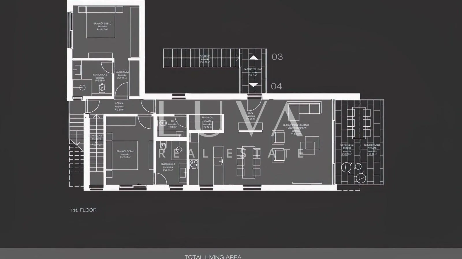 ugljan, luksuzni penthouse s jacuzijem, prvi red do mora nkp 109,49 m2 - slika 5