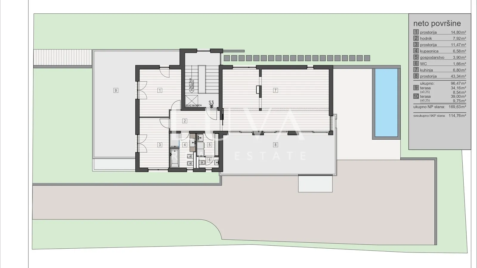 zagreb, šestinski vrh, luksuzna novogradnja, penthouse 129m2 s3 - slika 13