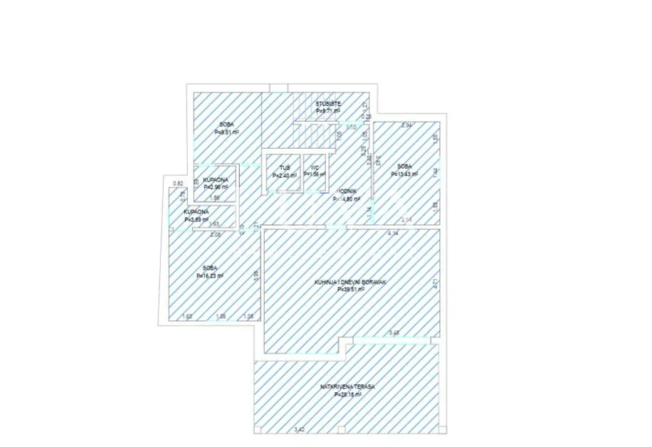 omiš, jesenice, penthouse s 134 m2 krovne terase sa pogledom na more - slika 6