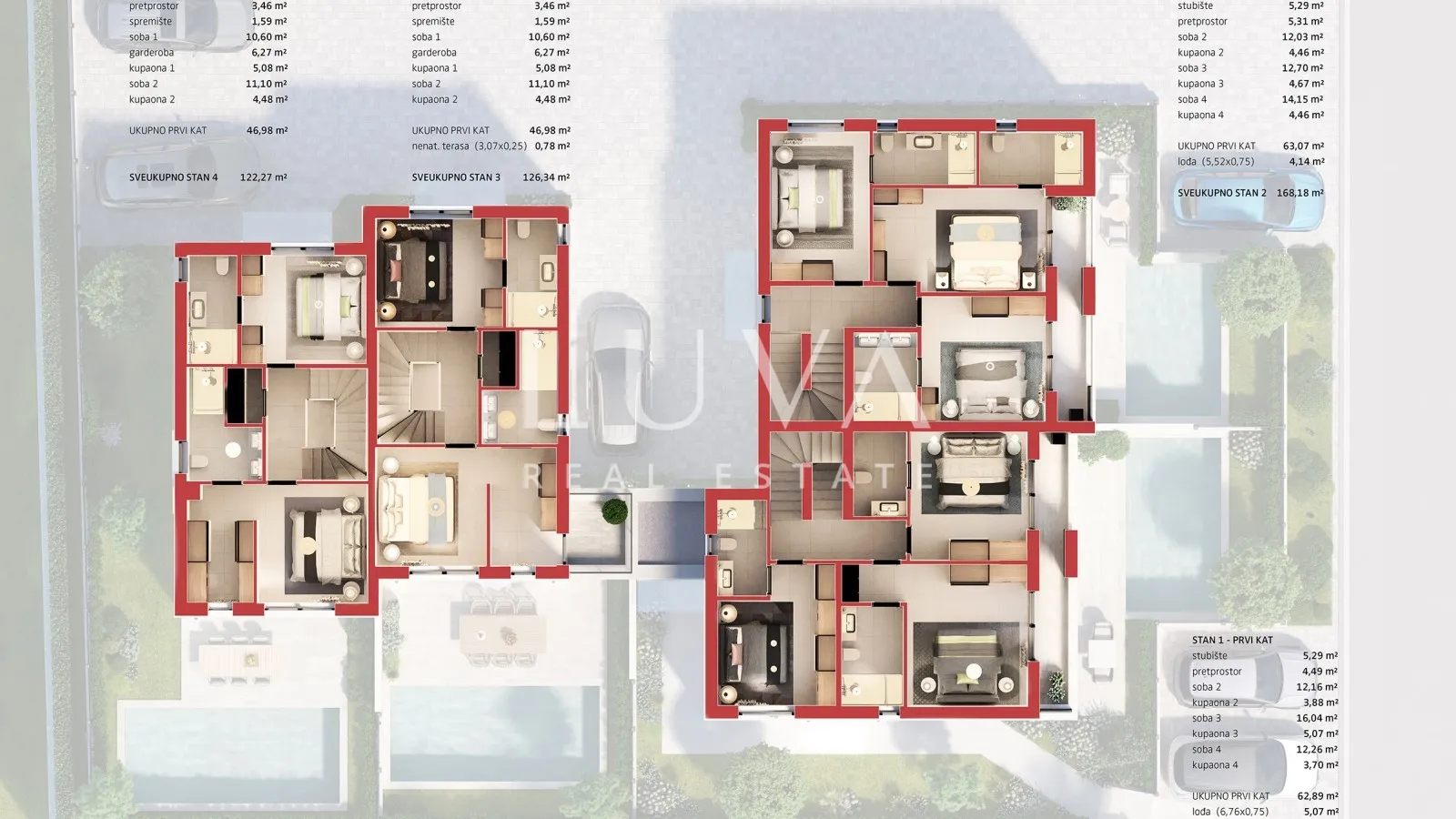 istra, poreč, moderna kuća u nizu s bazenom, 168,18 m2 - slika 14
