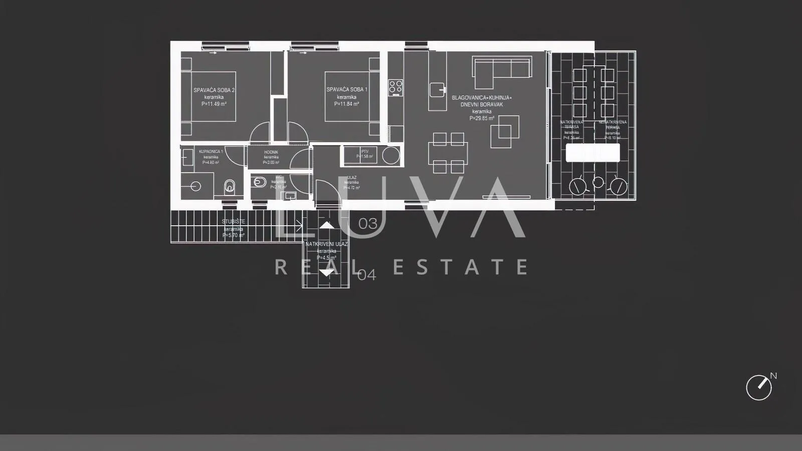 ugljan, luksuzni apartman prvi red do mora nkp 68,11 m2 - slika 5