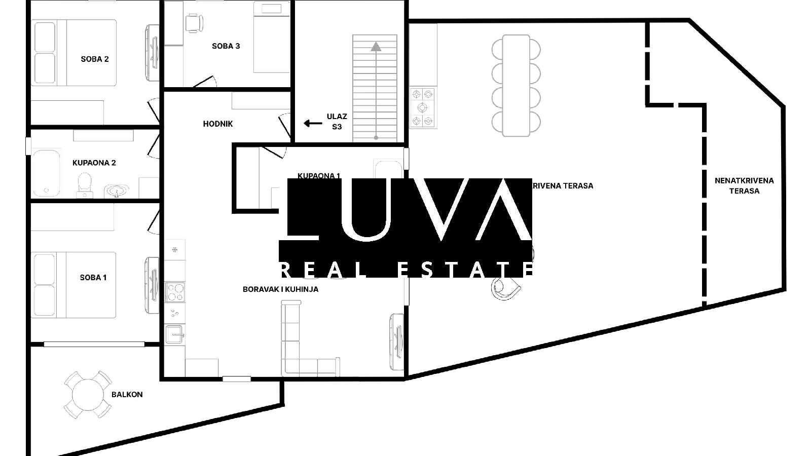 zagreb, gračani, moderan penthouse u novogradnji, stan s3, nkp 136,58 m2 - slika 12