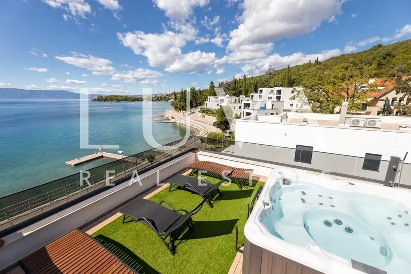 krk, omišalj, luksuzni apartman s krovnom terasom uz more, na prodaju - slika 2