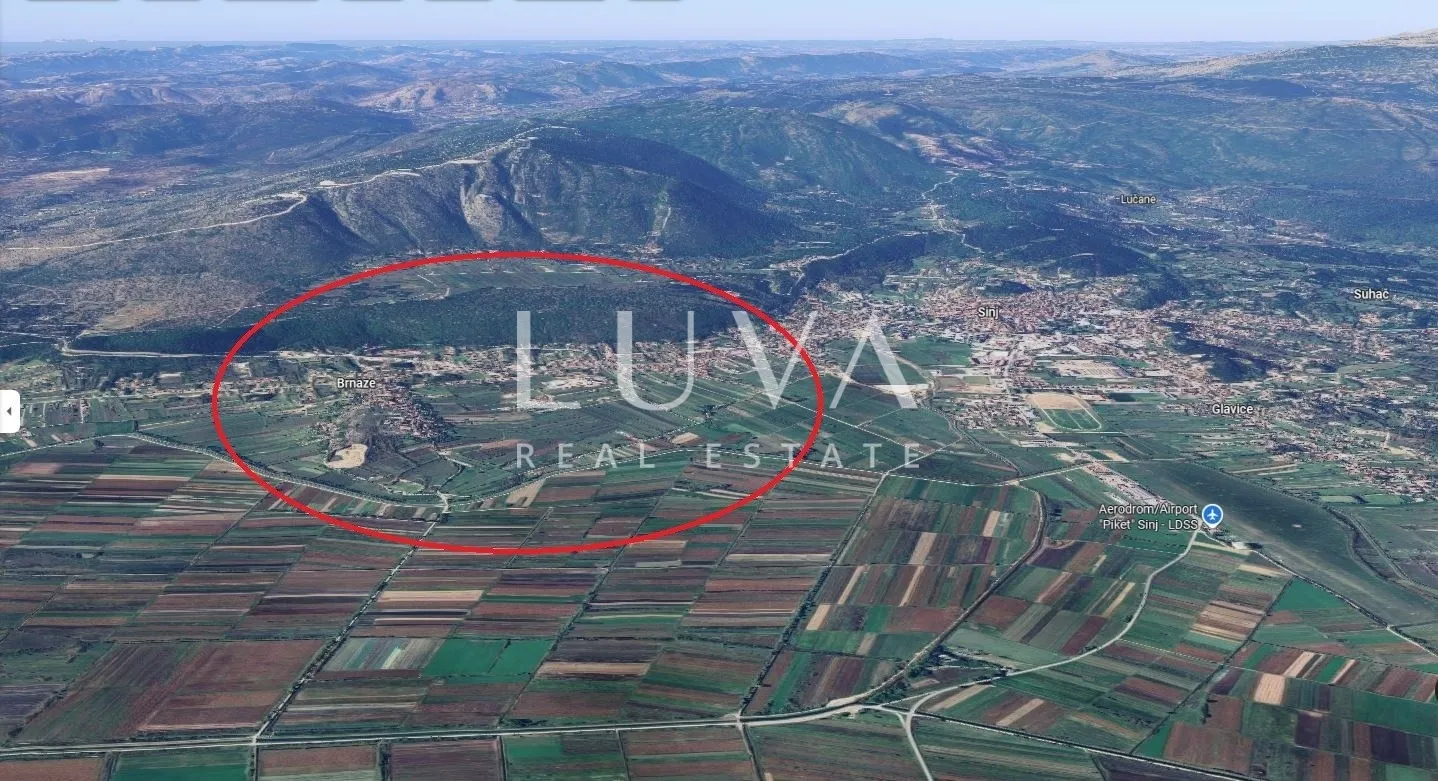 sinj, brnaze, građevinsko zemljište 1185m2 s 3 kamene kuće tlocrta 180m2 - slika 6