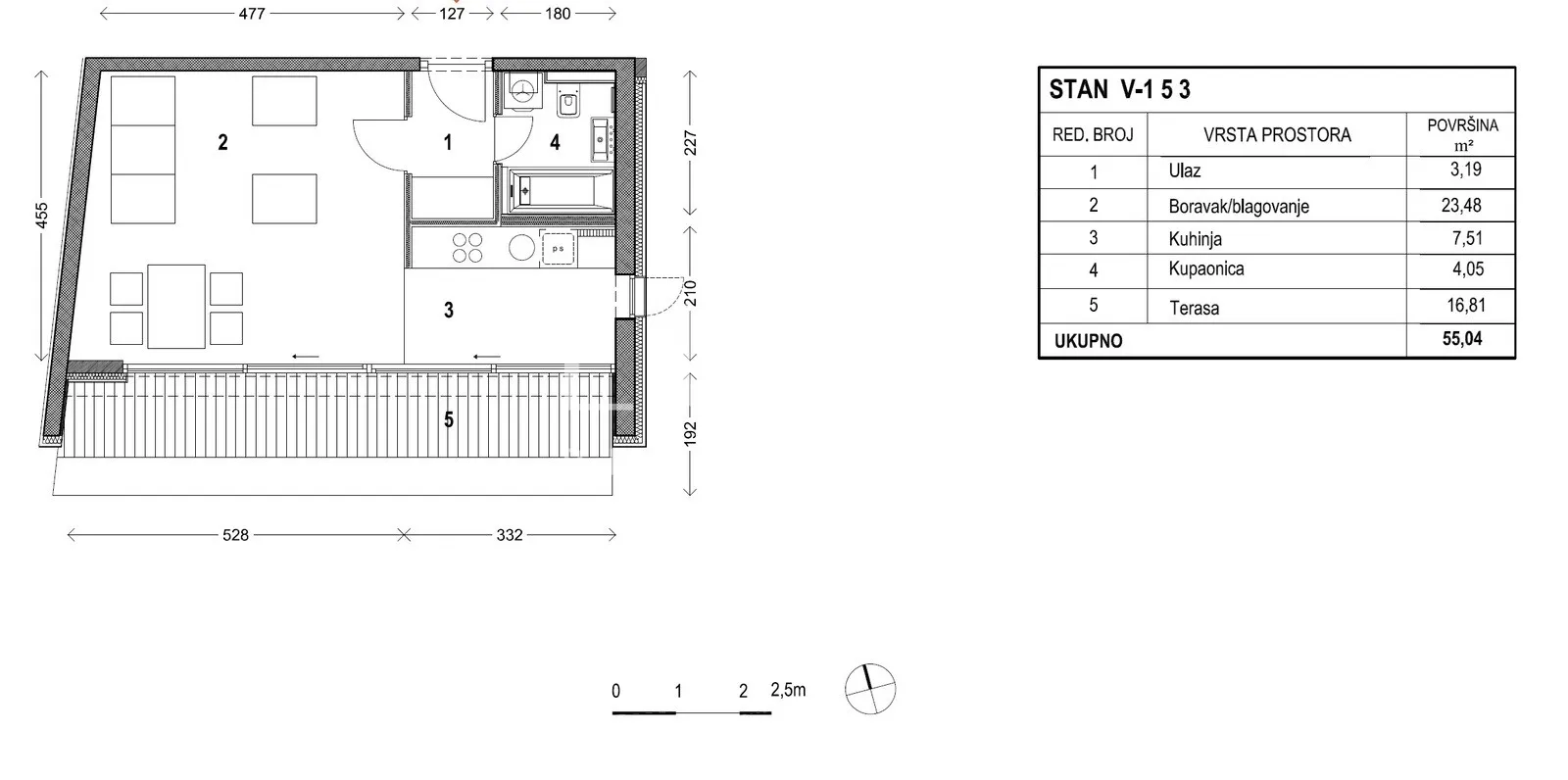 ban centar, studio apartman, terasa i garaža na prodaju - slika 17