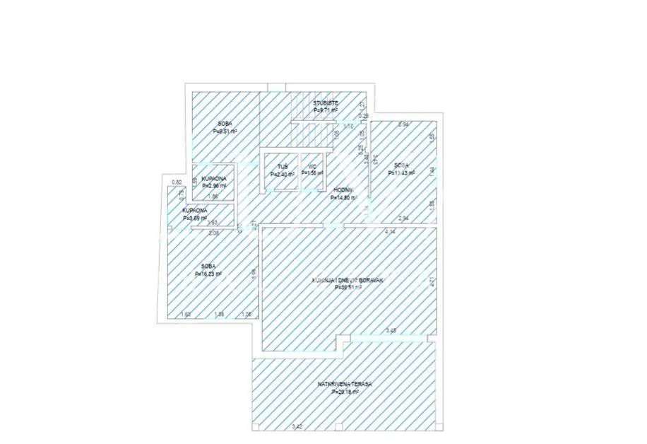 omiš, jesenice, penthouse s 134 m2 krovne terase sa pogledom na more - slika 6
