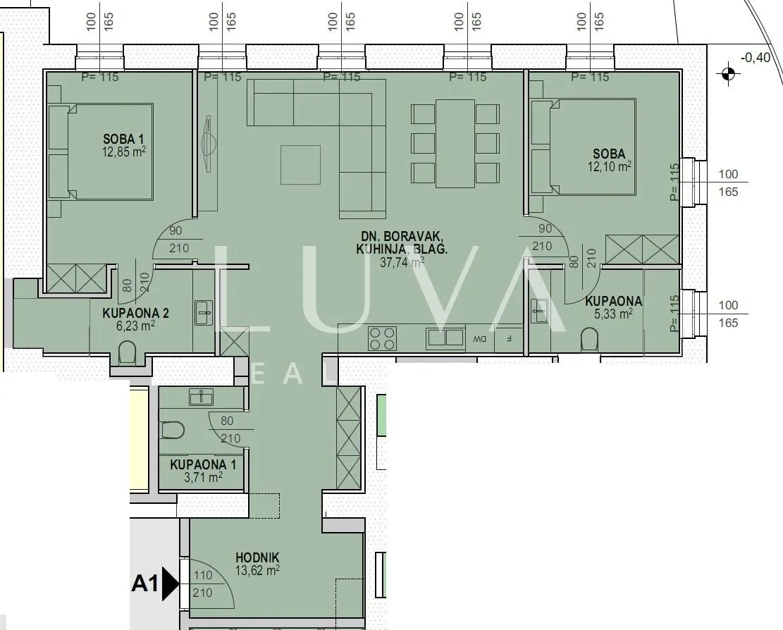 opatija, strogi centar, luksuzan stan 91,67 m2 na prodaju - slika 14