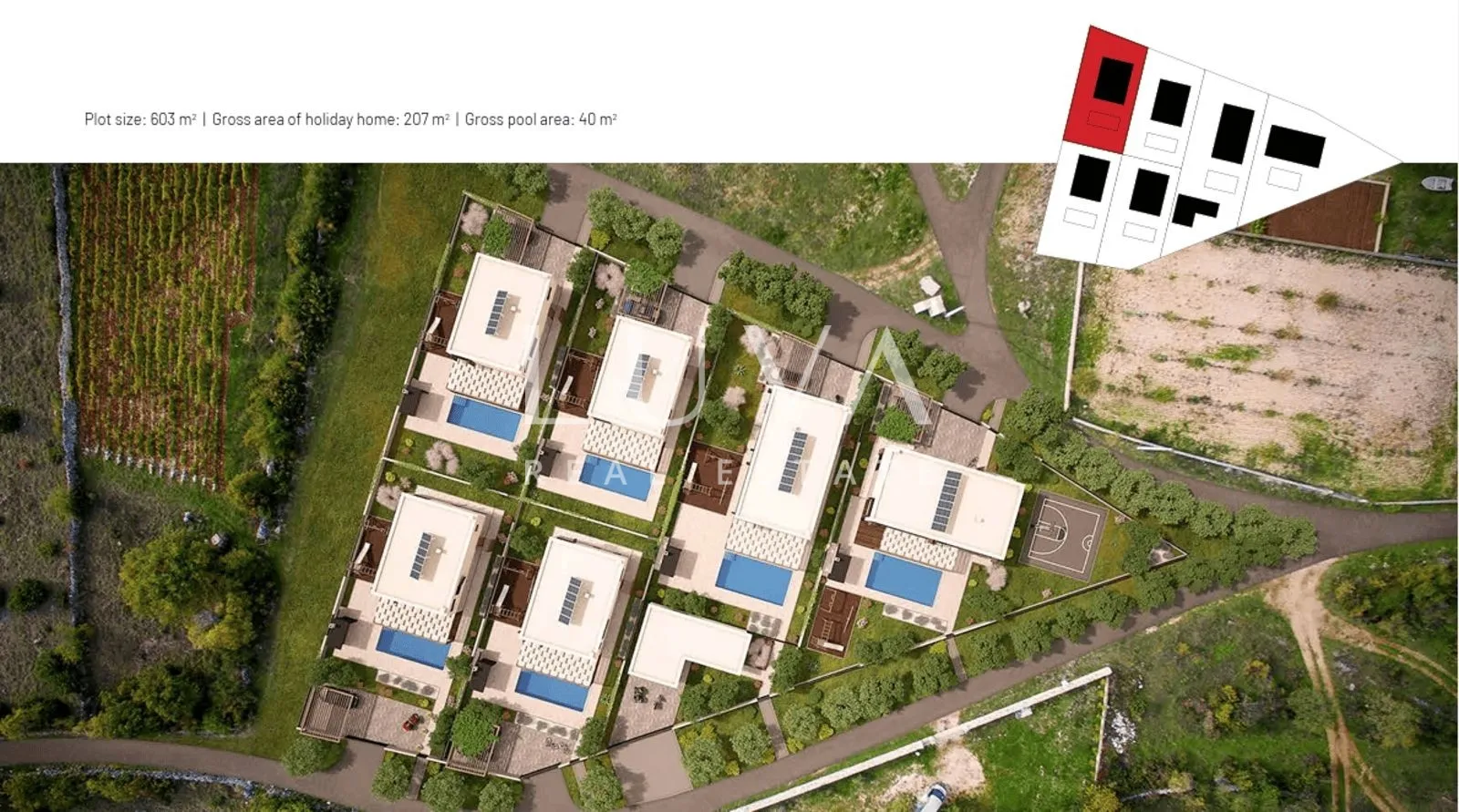 Krka, Drinovci, zemljište 603 m2 s građevinskom dozvolom - Drinovci, Drniš