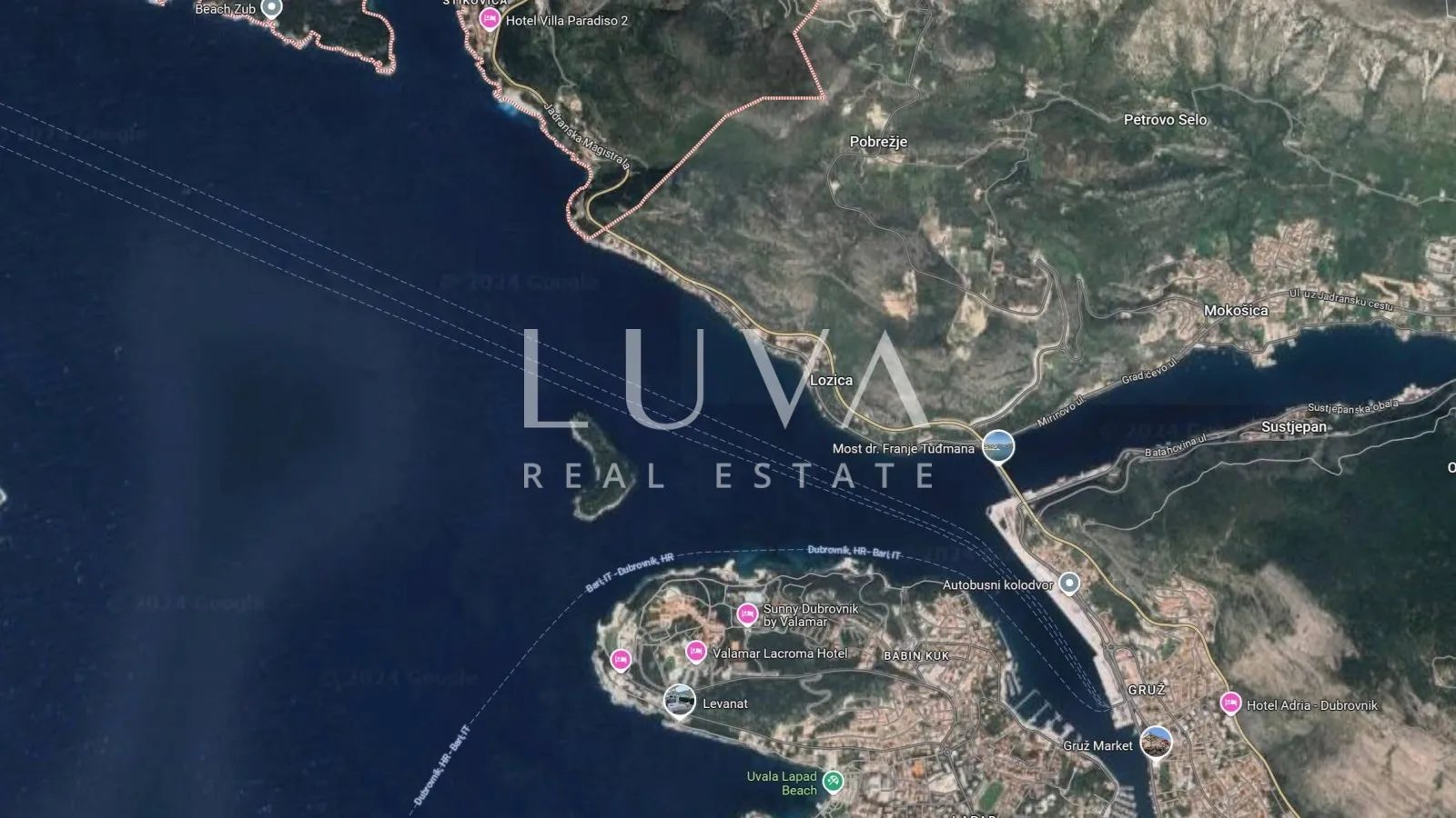 lozica, dubrovnik, građevinsko zemljište uz more na prodaju - slika 2
