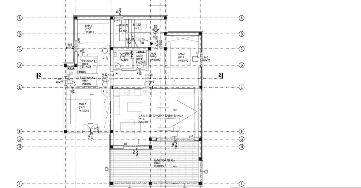omiš, jesenice, penthouse s 134 m2 krovne terase sa pogledom na more - slika 40