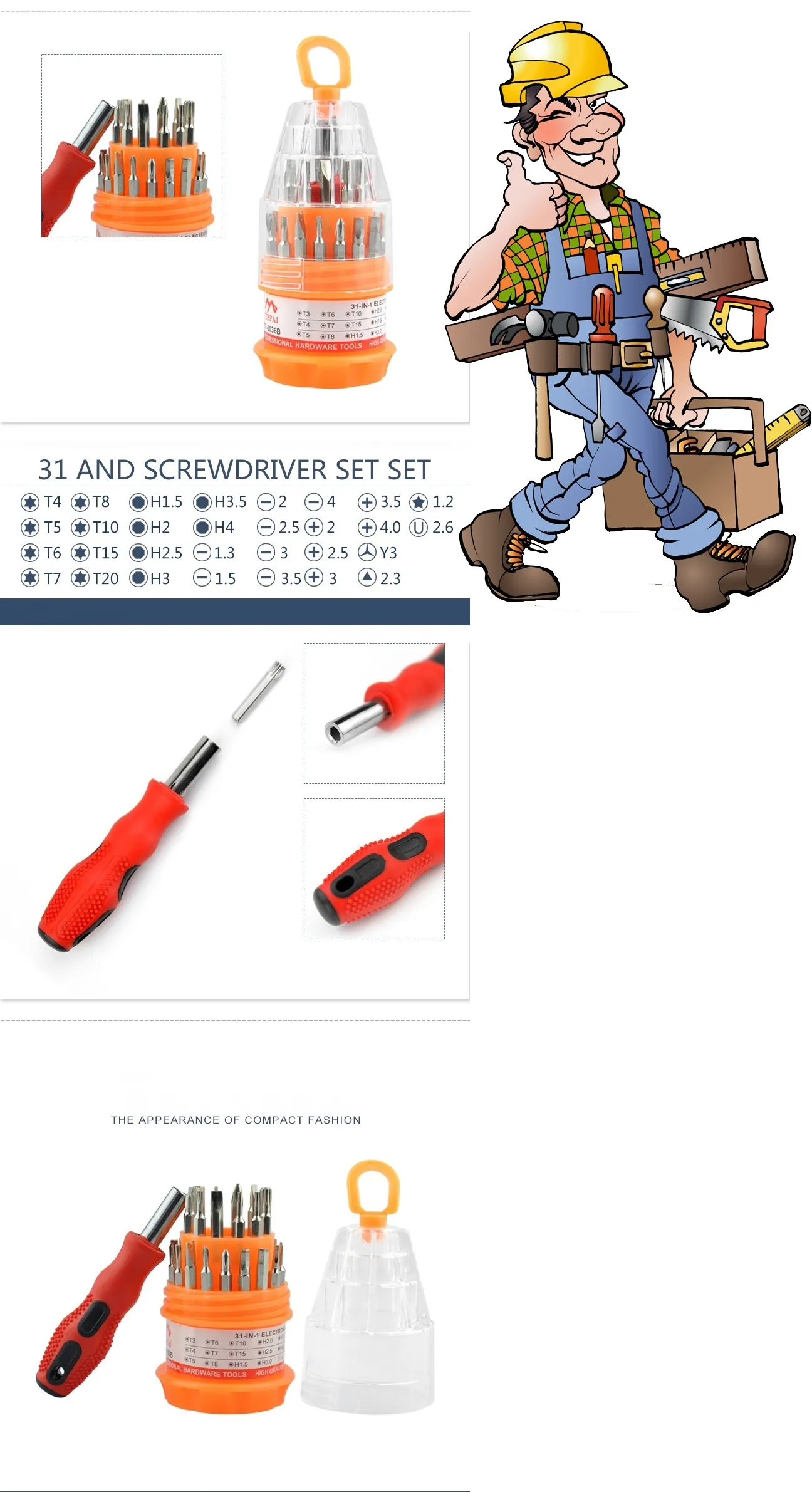 mr. jack tools - mini odvijač - 31 u 1 - slika 2