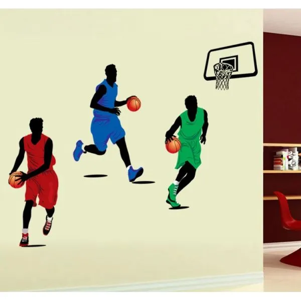 3d wall sticker sport basketball players dimenzije 90x160 cm - slika 2