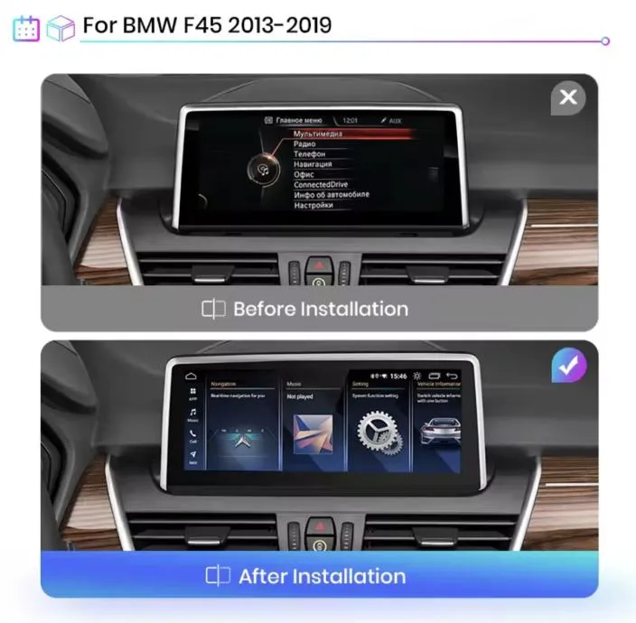 original multimedija za bmw f45 f46 nbt evo 2013-2021 android carplay - slika 2