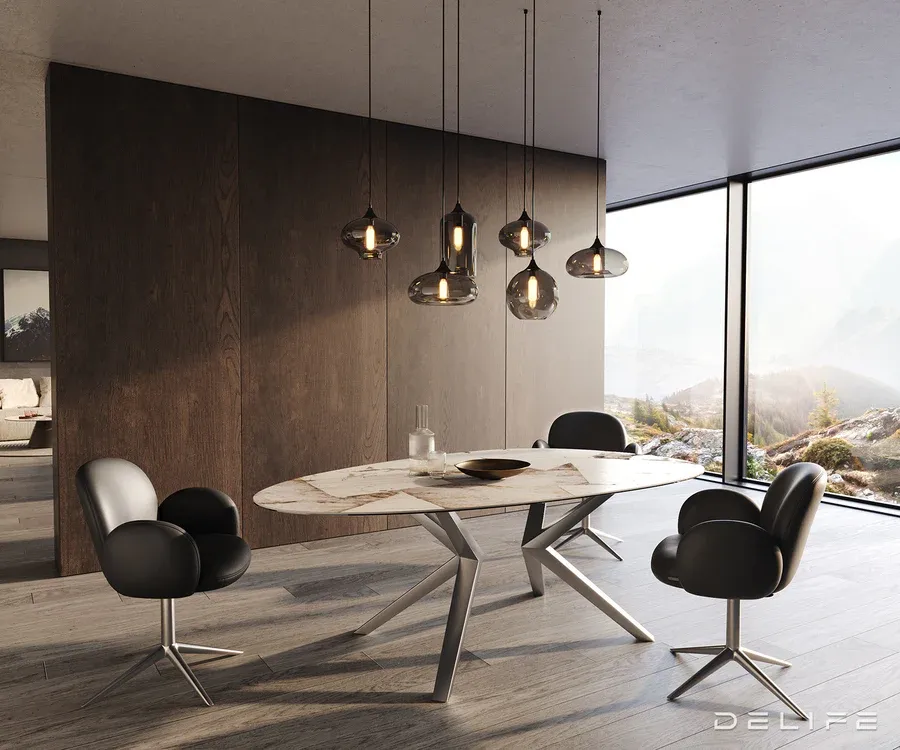 blagovaonski stol edge 220x120cm, materijal: keramika patagonia lappat - slika 5
