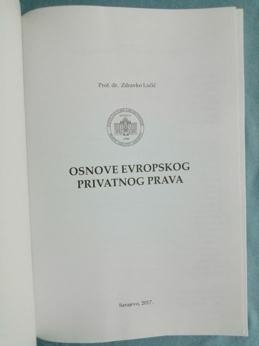 zdravko lučić – osnove evropskog privatnog prava (b60) - slika 2