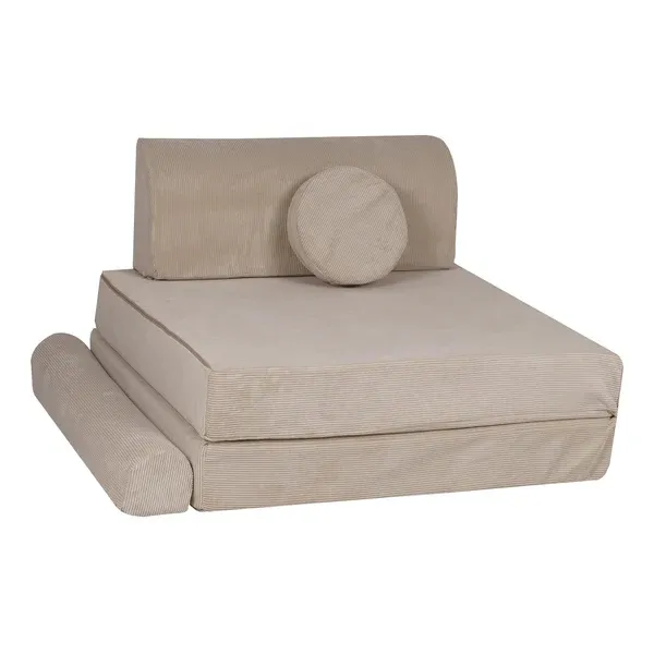 velika slimcord premium sofa - ecru - slika 2