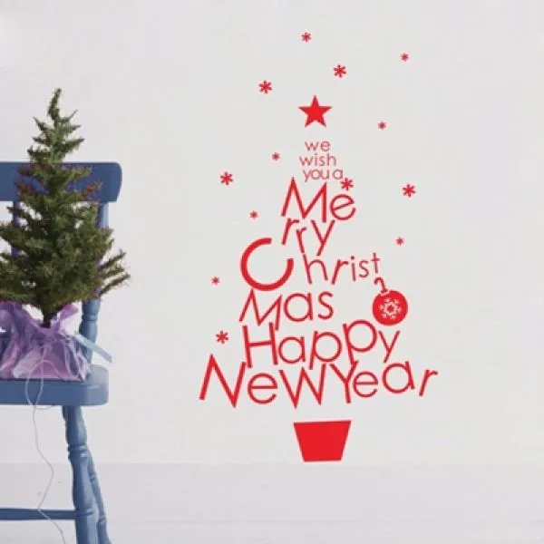 Zidna Naljepnica - Merry Christmas - Happy New Year - Zagreb