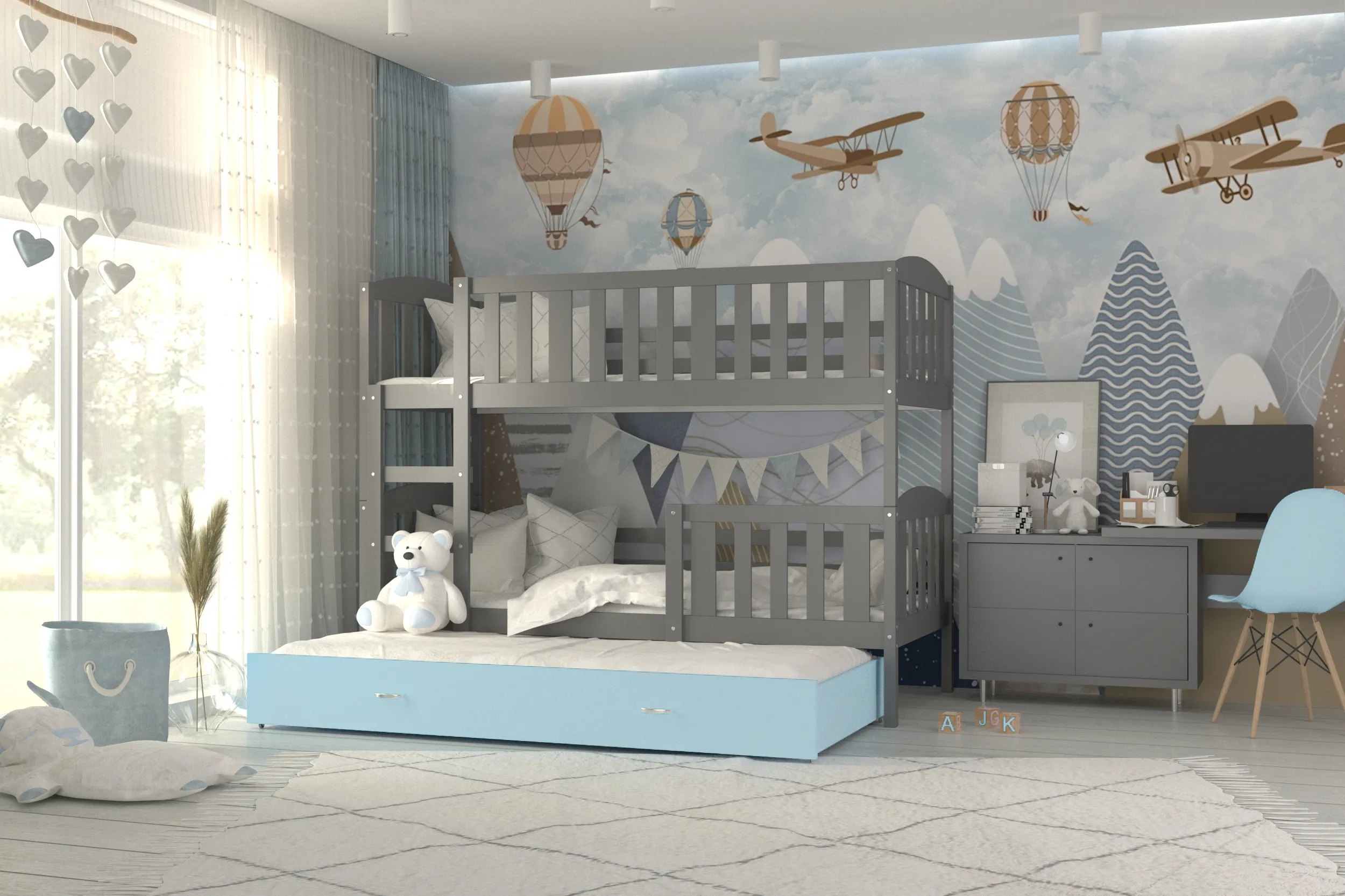 Kubus 3 dječji krevet s tri ležaja 190×80 - Nedeljanec, Vidovec