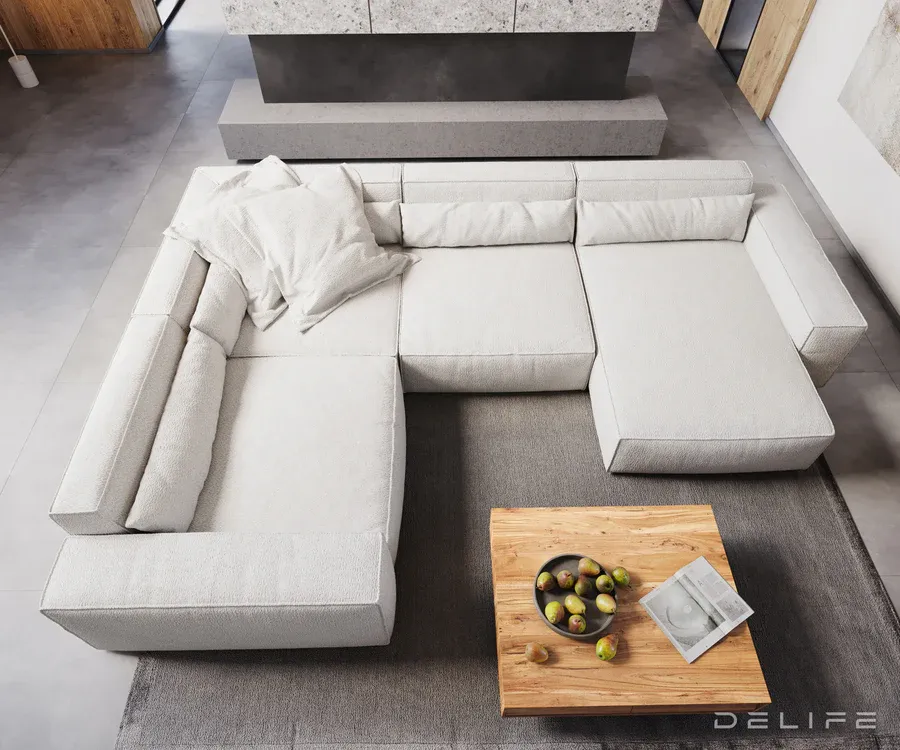 velika kutna garnitura sirpio xl 360x258cm, materijal: boucle - slika 6
