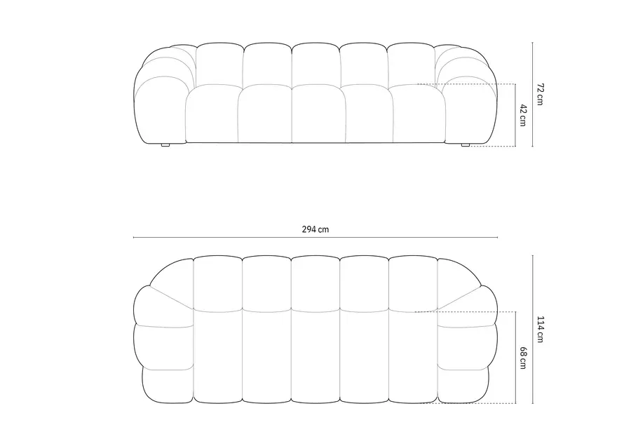 sofa diana 294x114cm, materijal: 3d tkanina - slika 6