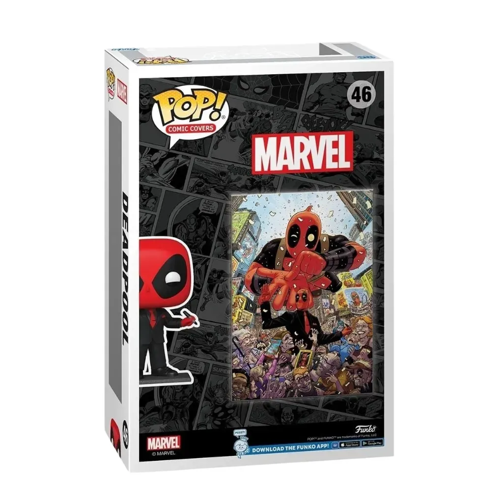 funko pop! comic cover: marvel – deadpool in black suit #46 - slika 2