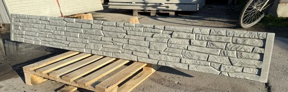 betonski parapet za panel ogradu 2d/3d - novo - imitacija kamena - slika 2