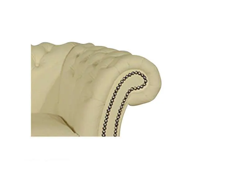chesterfield garnitura winfield basic leather | 4-sjedišta | vanilla - slika 2