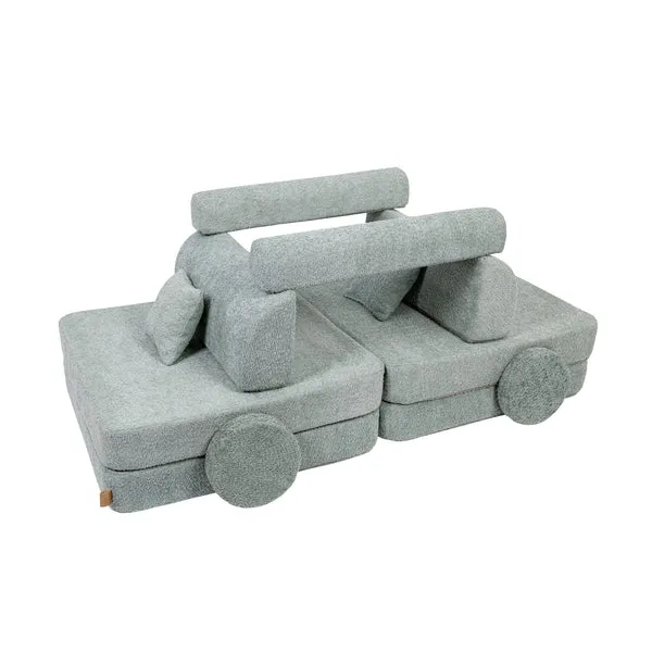 velika modularna sofa za djecu - premium mint - slika 3