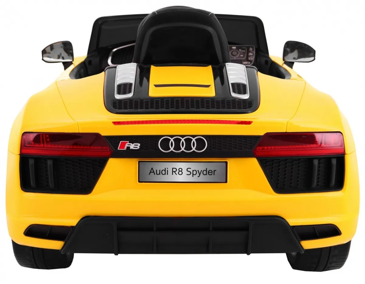 licencirani auto na akumulator audi r8 spyder rs - žuti - slika 4